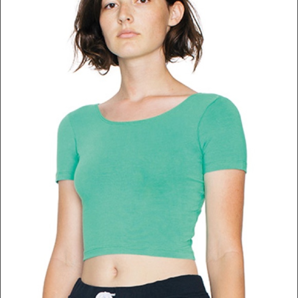 American Apparel Teal Crop
